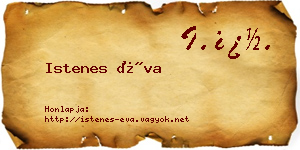 Istenes Éva névjegykártya