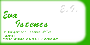 eva istenes business card